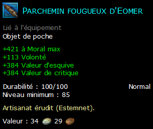 Parchemin fougueux d'Eomer