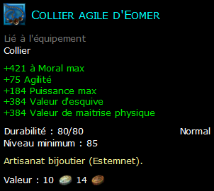 Collier agile d'Eomer