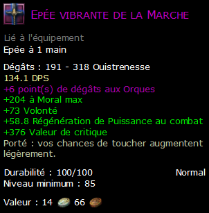 Epée vibrante de la Marche