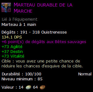 Marteau durable de la Marche