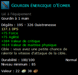 Gourdin énergique d'Eomer