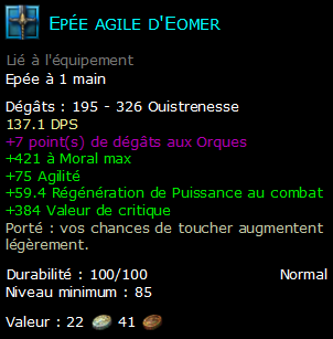 Epée agile d'Eomer