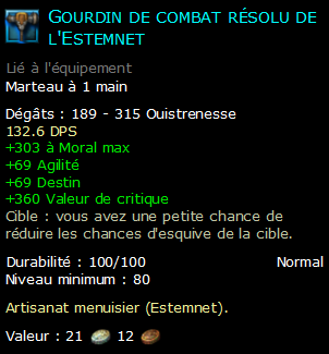 Gourdin de combat résolu de l'Estemnet