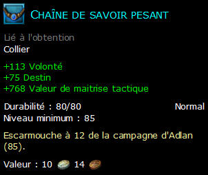 Chaîne de savoir pesant