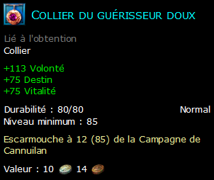 Collier du guérisseur doux