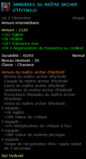 Jambières du maître archer d'Hytbold