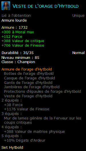 Veste de l'orage d'Hytbold