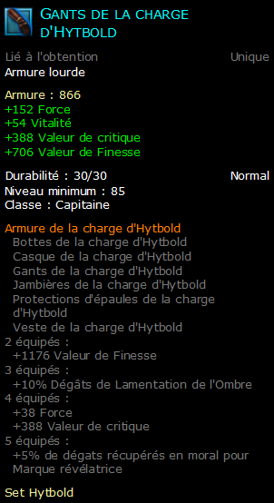 Gants de la charge d'Hytbold