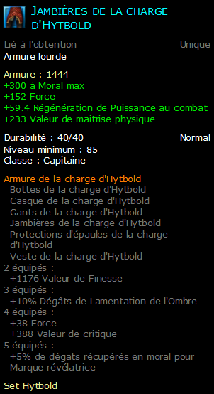 Jambières de la charge d'Hytbold