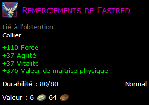 Remerciements de Fastred