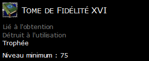 Tome de Fidélité XVI