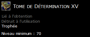 Tome de Détermination XV