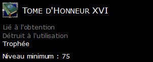 Tome d'Honneur XVI