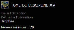 Tome de Discipline XV