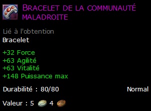 Bracelet de la communauté maladroite