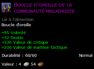 Boucle d'oreille de la communauté maladroite