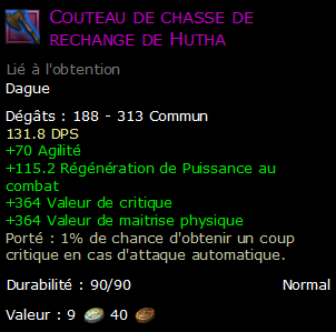 Couteau de chasse de rechange de Hutha