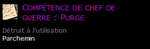 Compétence de chef de guerre : Purge