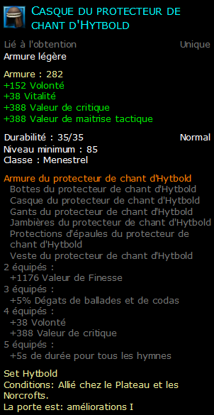 Casque du protecteur de chant d'Hytbold