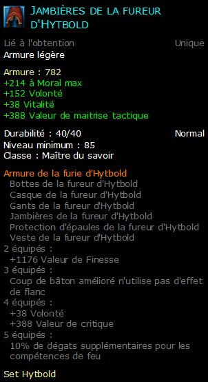 Jambières de la fureur d'Hytbold