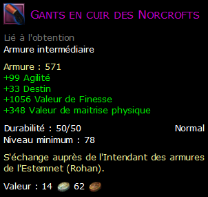 Gants en cuir des Norcrofts