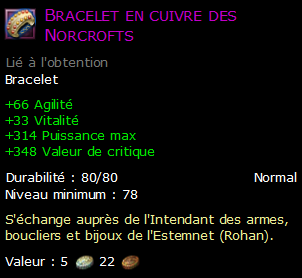 Bracelet en cuivre des Norcrofts