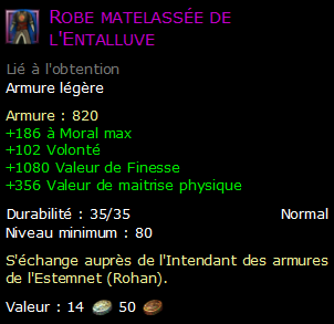 Robe matelassée de l'Entalluve