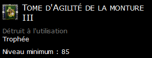 Tome d'Agilité de la monture III