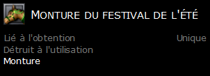 Monture du festival de l'été