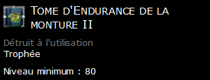 Tome d'Endurance de la monture II