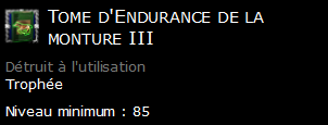 Tome d'Endurance de la monture III