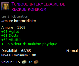 Tunique intermédiaire de recrue rohirrim