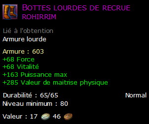 Bottes lourdes de recrue rohirrim