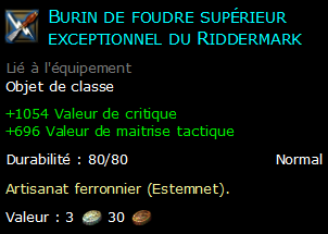 Burin de foudre supérieur exceptionnel du Riddermark