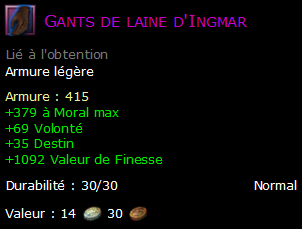 Gants de laine d'Ingmar