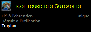 Licol lourd des Sutcrofts