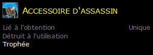 Accessoire d'assassin