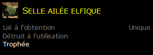 Selle ailée elfique