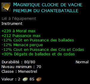 Magnifique cloche de vache premium du chantebataille