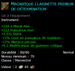 Magnifique clarinette premium de détermination