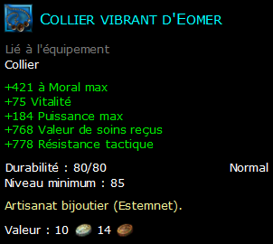 Collier vibrant d'Eomer