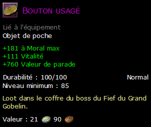 Bouton usagé