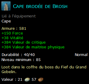 Cape brodée de Brosh