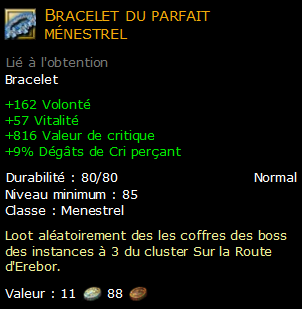 Bracelet du parfait ménestrel