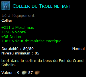 Collier du Troll méfiant