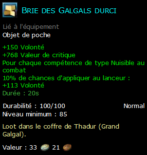 Brie des Galgals durci