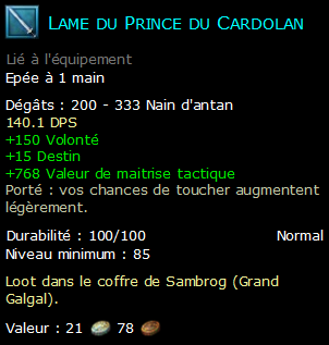 Lame du Prince du Cardolan