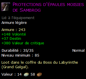 Protections d'épaules moisies de Sambrog