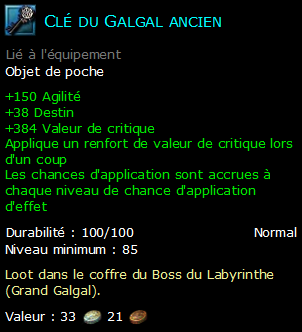 Clé du Galgal ancien