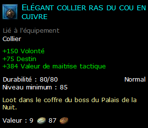 Elégant collier ras du cou en cuivre